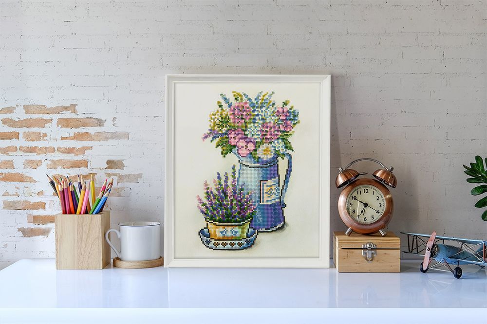 Алмазная (кристальная) мозаика Фрея, Букет Прованса, 25х30 см