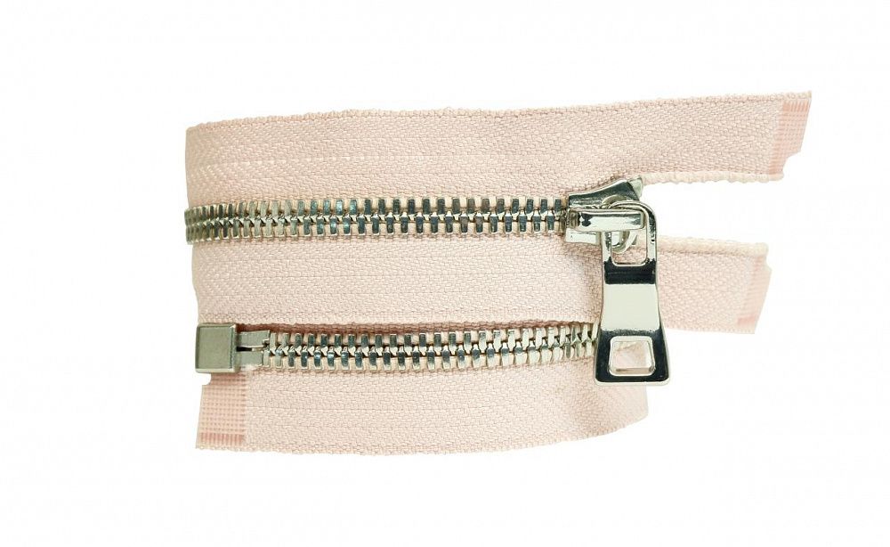 Молния металл Т5 (5 мм) 1 зам., разъем., 45 см, никель, цв.D274 нуд, MaxZipper Premium, 1 шт /TOS/
