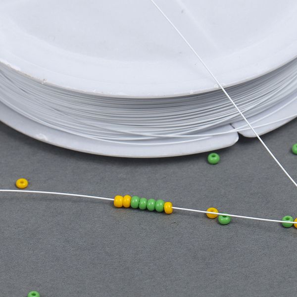 Ювелирный тросик (ланка) 0.38 мм / 100 м, TBY.ЮТ.0.38, цв.белый