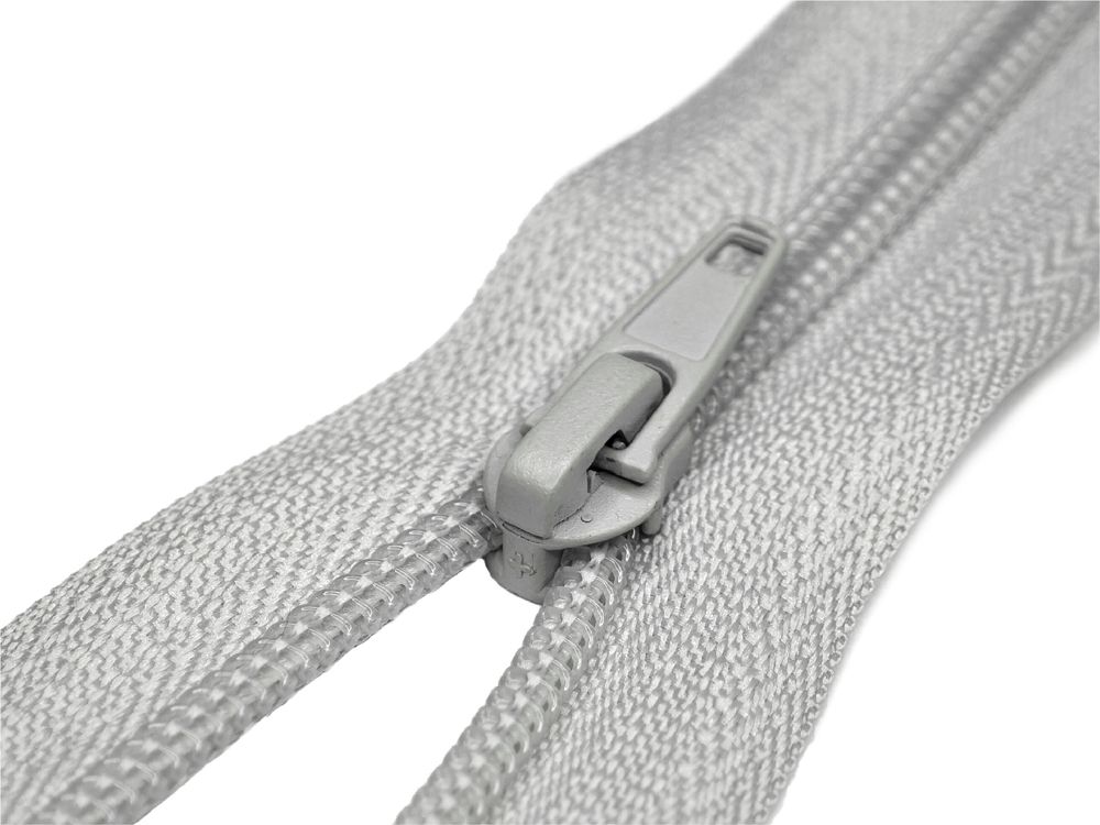 Молния спираль (витая) (цв.SBS) брючная Т4 (4 мм) 1 зам., н/раз., 20 см, автомат, S-165 св.серый, 2500 шт