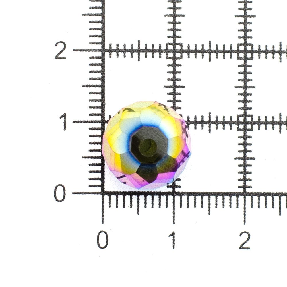 Бусины стекло ⌀12 мм, 5 шт, Астра Premium, 5-радужный