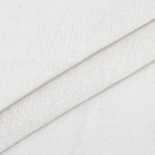 Ткань ДЕКОР 1/09 50х50см (80%лен,20%хлопок), цвет белый, 24229