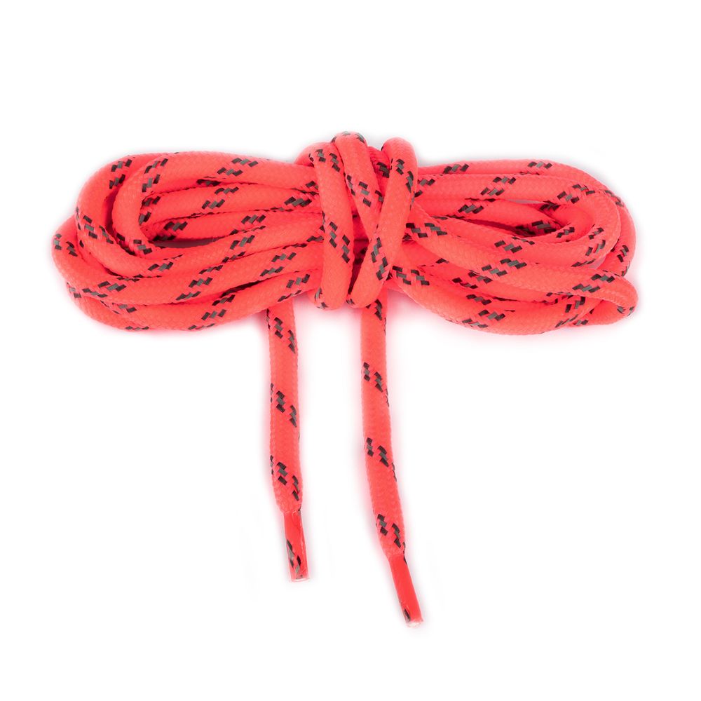 Шнурки со светоотражающей полосой 6 мм, 120 см, 25 пар розовый неон, Gamma 48т6/120