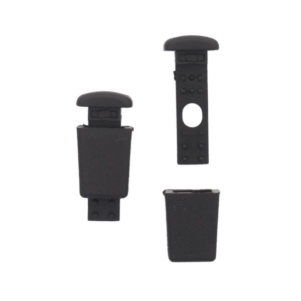 Наконечник для шнура пластик 17х11 мм, ПП, черный, 100 шт