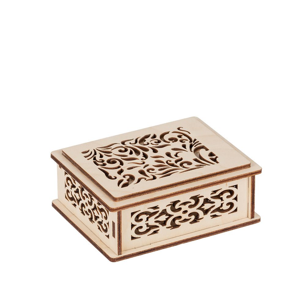 Заготовка из фанеры Шкатулка подарочная, 10х8х4 см, ВК-019 Mr.Carving