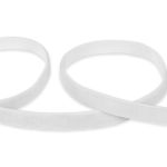 Лента бархатная (тесьма) эластичная 06.0 мм / 16.5±1 метра, 001 белый, Blitz VRE-06