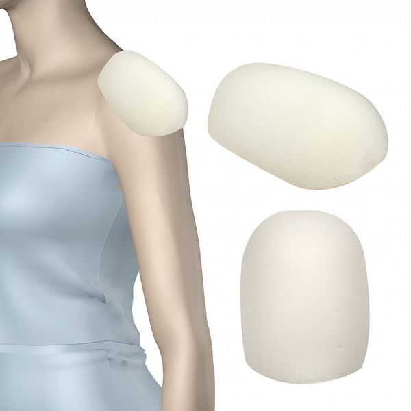 Плечевые накладки (подплечники) реглан необтянутые 100х130х10 мм, R10, 100 пар