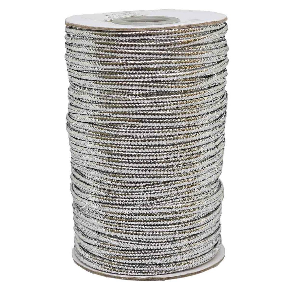 Шнур металлизированный 3.0 мм / 50 метров, 0371-1011, серебро