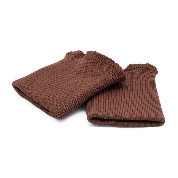 Манжеты трикотажные 9.0х9.5 см, 1 пара, средней плотности 14 кл, 1х1, 8098 коричневый