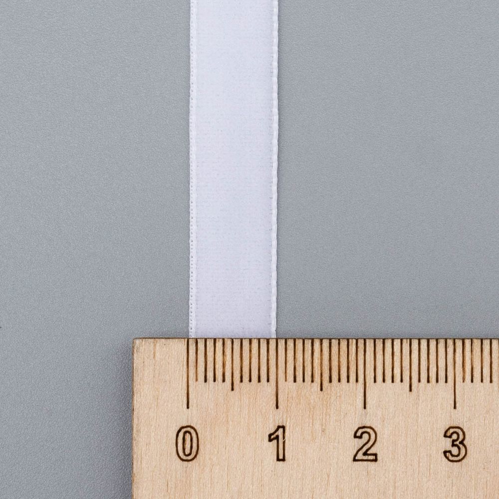 Лента бархатная (тесьма) 09.0 мм / 32.9±2 метров, 0081-1006, 01 белый