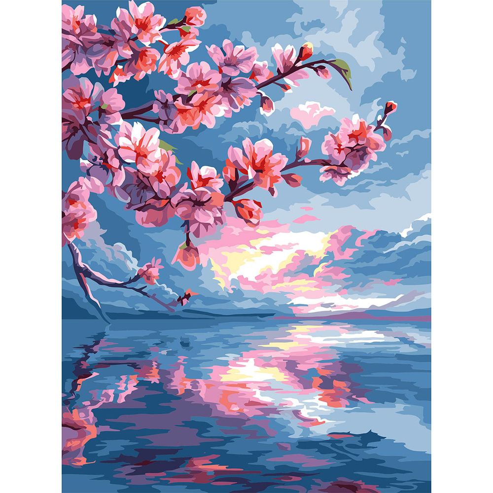 Картина по номерам Русская живопись RL146, Сакура 30х40 см