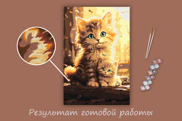 Картина по номерам Фрея PNB/PS-311, Солнечные котики, 30х20 см