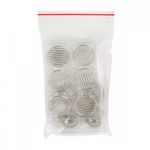 Пуговицы на ножке металлические 32L=20мм, С-MP37 цв.серебро, 10 шт