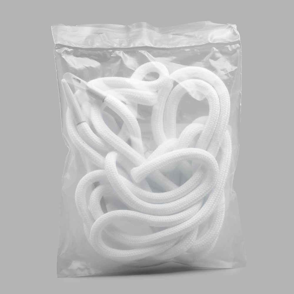 Шнурки круглые с металлическим наконечником 4.0 мм / 100 см, 1 пара (2 шт), белый, 6220-0133