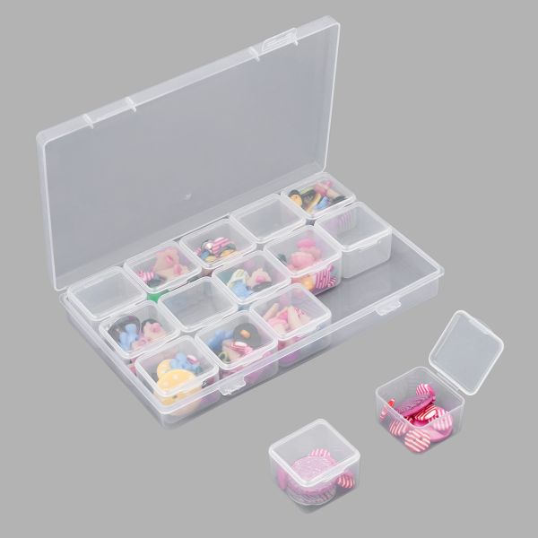 Контейнер для хранения мелочей 17.4х10.6х2.6 см, 15 штук в боксе