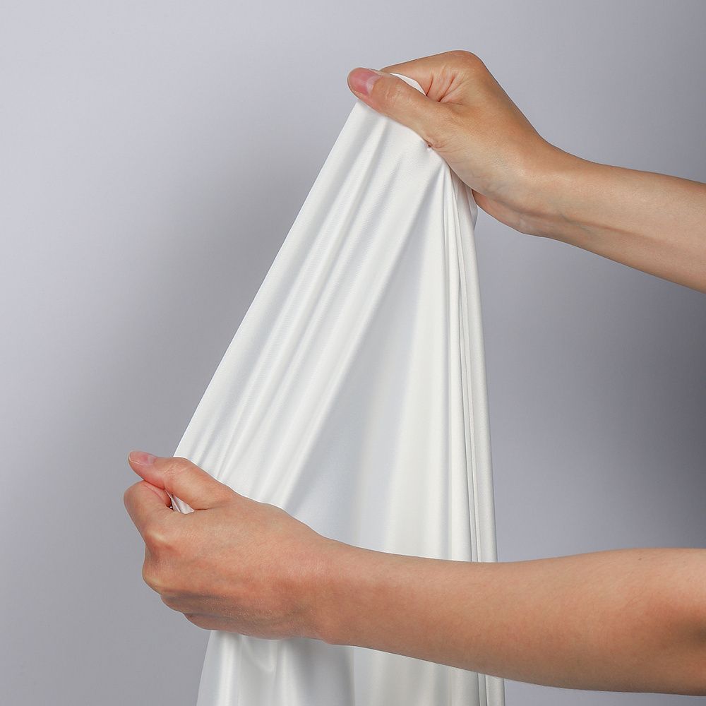 Атлас стрейч для нижнего белья 107 г/м², 125 см / 25 метров, 0180 цв.белый