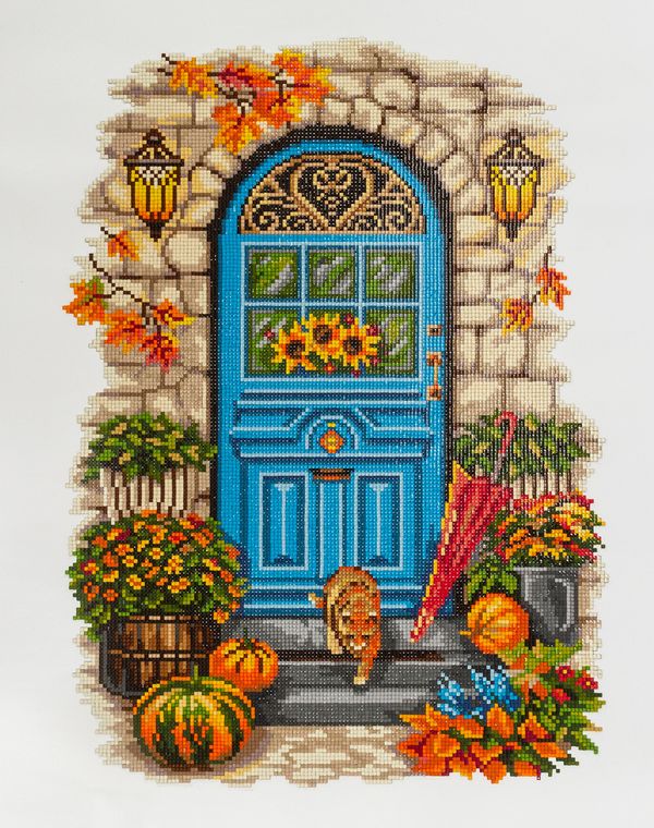 Алмазная (кристальная) мозаика Фрея, Осень у порога, 35х50 см