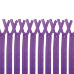 Молния потайная (скрытая) Т3 (3 мм) 1 зам., н/раз., 20 см, сиреневый, 31225 / 20, 10 шт