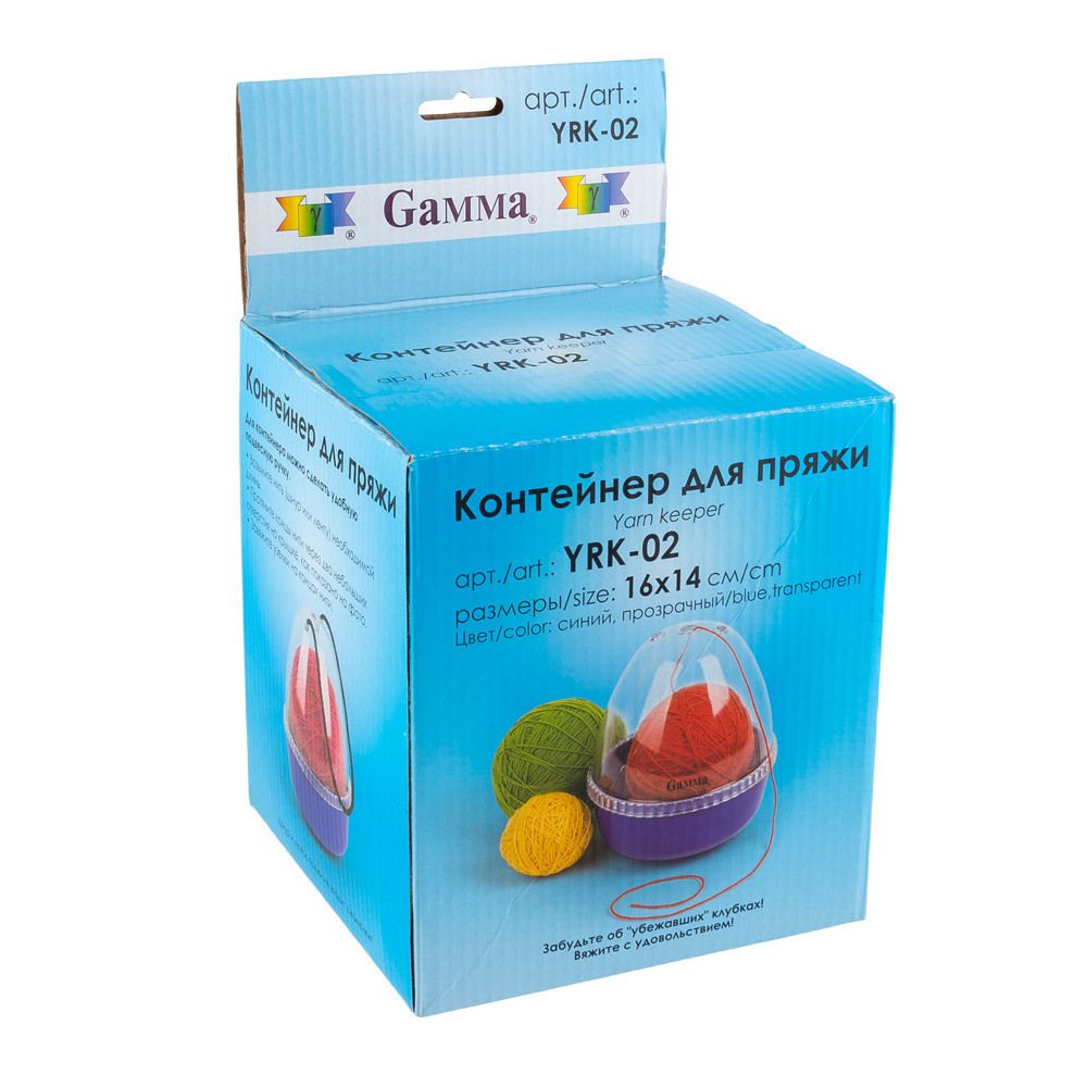 Контейнер для пряжи пластик большой 16х14 см, Gamma YRK-02