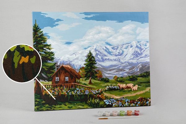Картина по номерам Фрея, В горной долине, 50х40 см