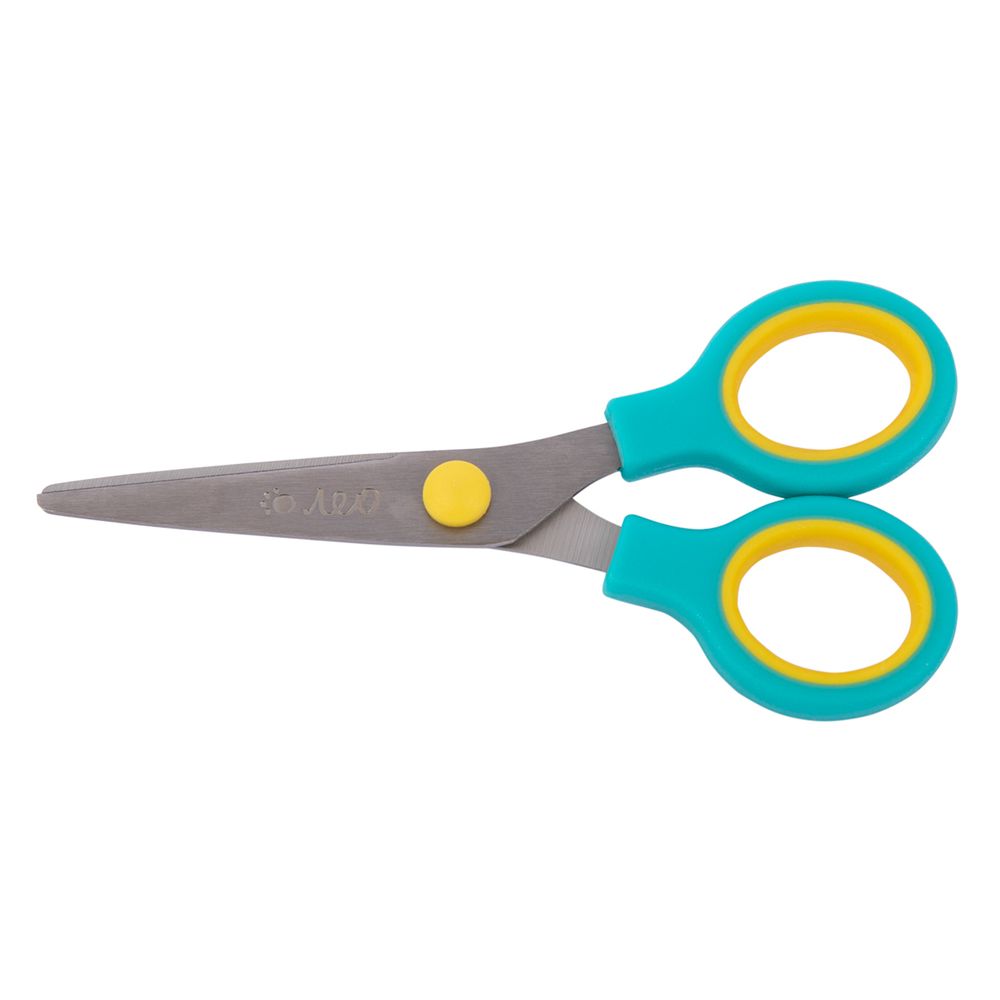 Ножницы школьные 13.3 см, с прорезиненными ручками, Лео LLSE-02