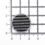 Пуговицы на ножке Твидовая 36L (23мм), металл (Black/S (черный/серебро)), ME-651, 36 шт