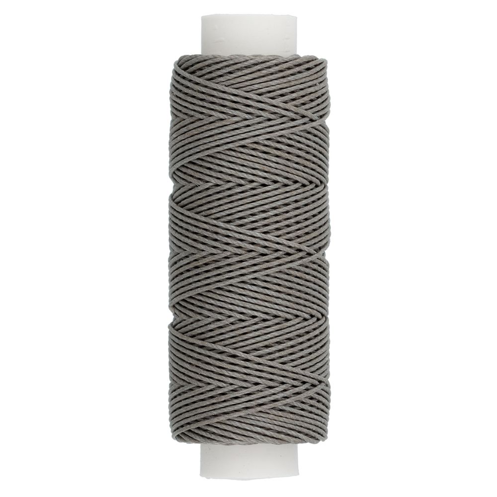 Нитки для кожи вощёные кручёные (Рами) 0.55 мм, 25 м, 013 св. серый, LC-004, Промысел