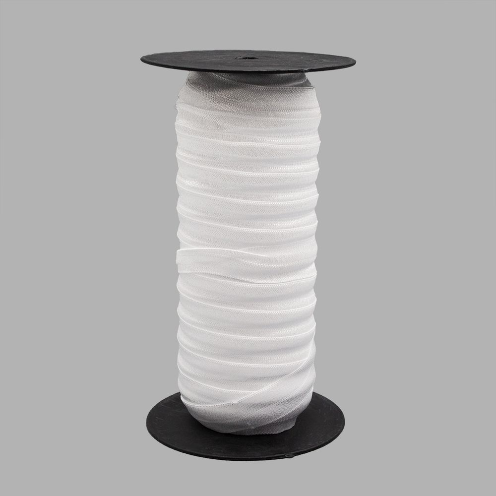 Резинка бельевая (окантовочная) блестящая 20.0 мм / 50 метров, белый