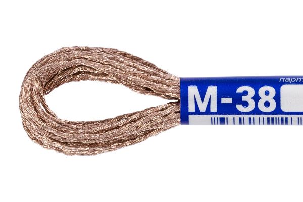 Мулине Gamma полиэстер 100%, цв.М-38 под бронзу, 12 мотков по 6 метров