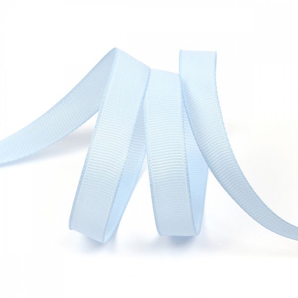 Лента репсовая (в рубчик) 12.0 мм, S351 голубой уп.27,4м