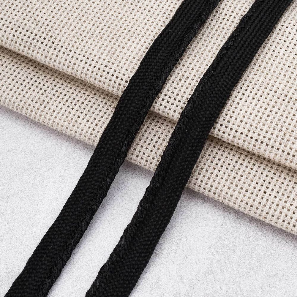 Кант декоративный с люрексом 11 мм / 27.43 метров, 03 черный/черный, 3Al303