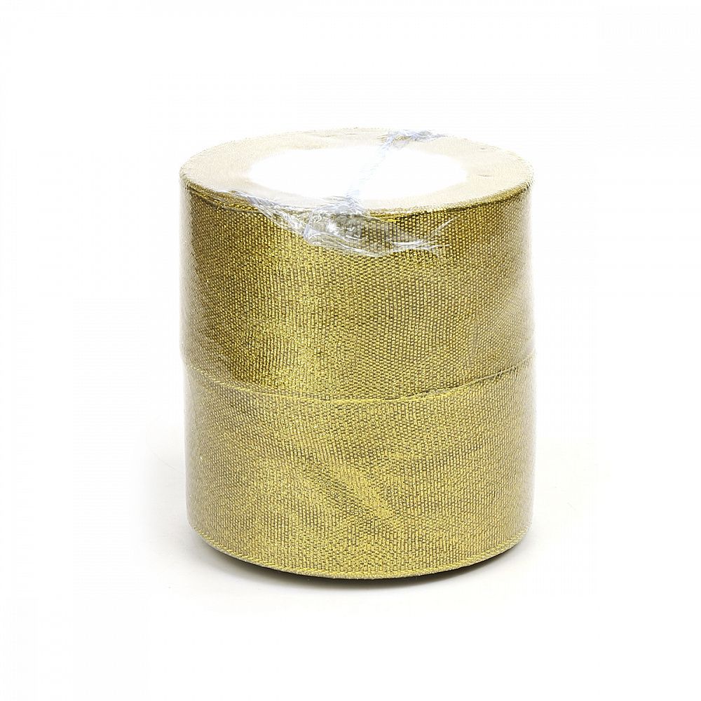 Лента металлизированная 50.0 мм / 22.85±1 метра, цв. золото, Magic4Hobby, упак. 2 шт