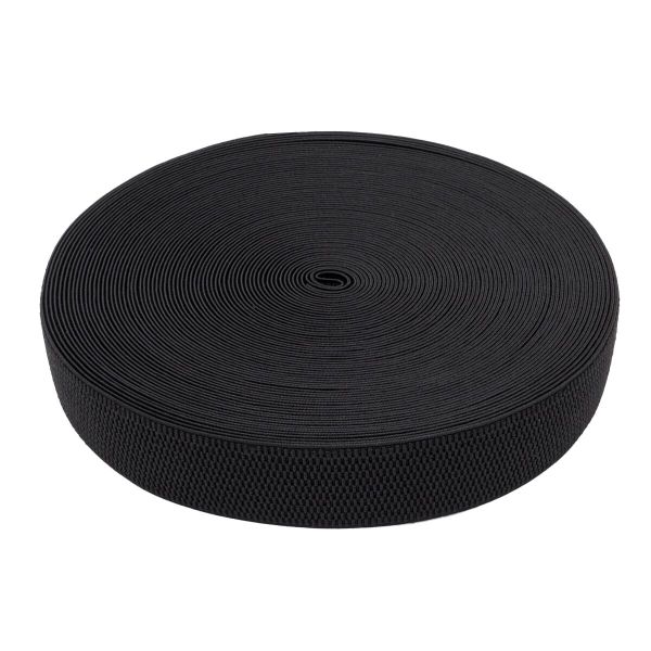 Резинка для подтяжек (помочная) 40.0 мм / 25 метров, 25.2 г/п.м., 580 черный, 6123-9344