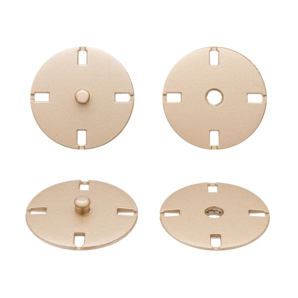 Кнопка пришивная металл ⌀23.0 мм, 10 шт, матовый золотой, KN13