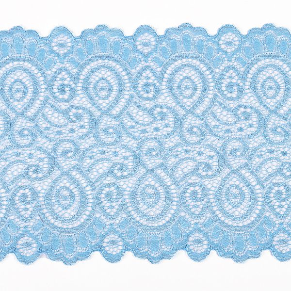 Кружево бельевое эластичное 180 мм / 3 м, TBY.L1351, цв.L3090 голубой, Kruzhevo