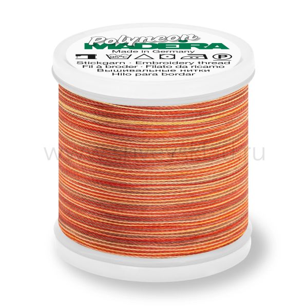 Нитки вышивальные флюоресцирующие Madeira Polyneon №40, 200 м, цв. 1512, 9845, 5 катушек
