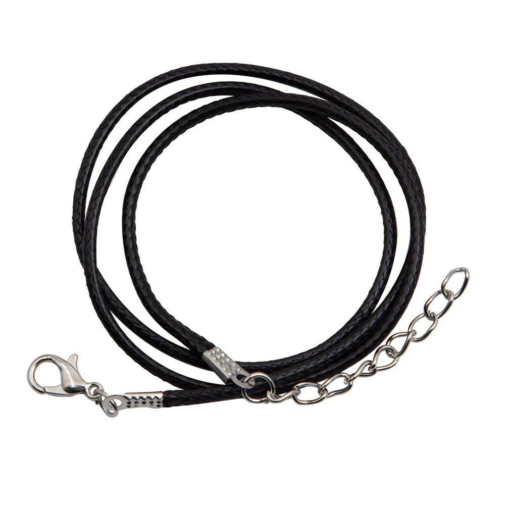 Шнур вощеный с замком, 2мм, 45см. Astra&Craft (1 черный), 4AR343