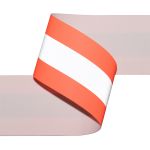 Лента со светоотражающей полосой [cpl:420], 50 мм / 25 метров, 100% хлопок, 02 серый/оранжевый, Gamma FR9303 15-20-15