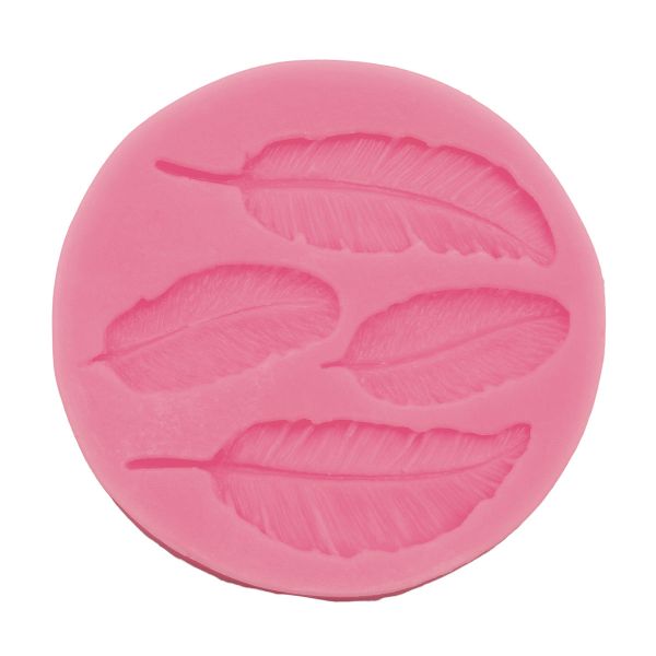 Молд силикон (для свечей, мыла, смолы, гипса) 8.5 см Перышки, 23575