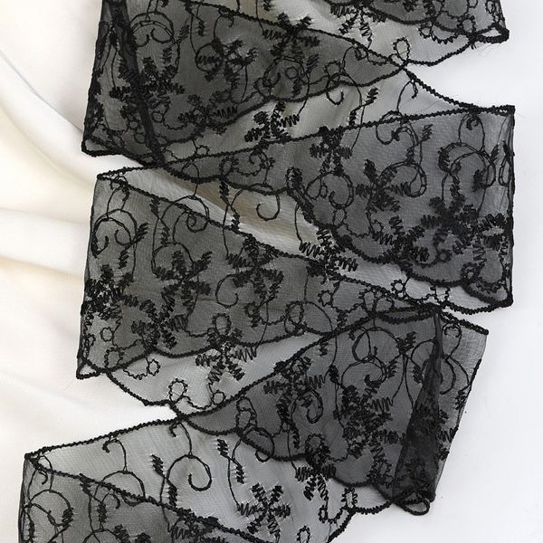 Кружево капроновое 65 мм / 13.7 м, 30011 цв.039 черный, Kruzhevo