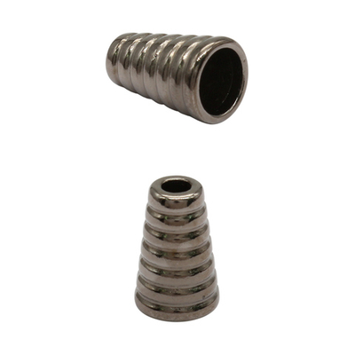 Наконечник для шнура металл колокол 15 мм (чер.никель), 20 шт, S090878