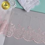 Кружево на сетке широкое 100 мм, TR.3657, цв.06 розовая пудра уп.9м, Kruzhevo