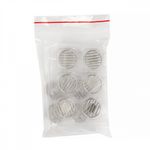 Пуговицы на ножке металлические 24L=15мм, С-MP37 цв.серебро, 10 шт