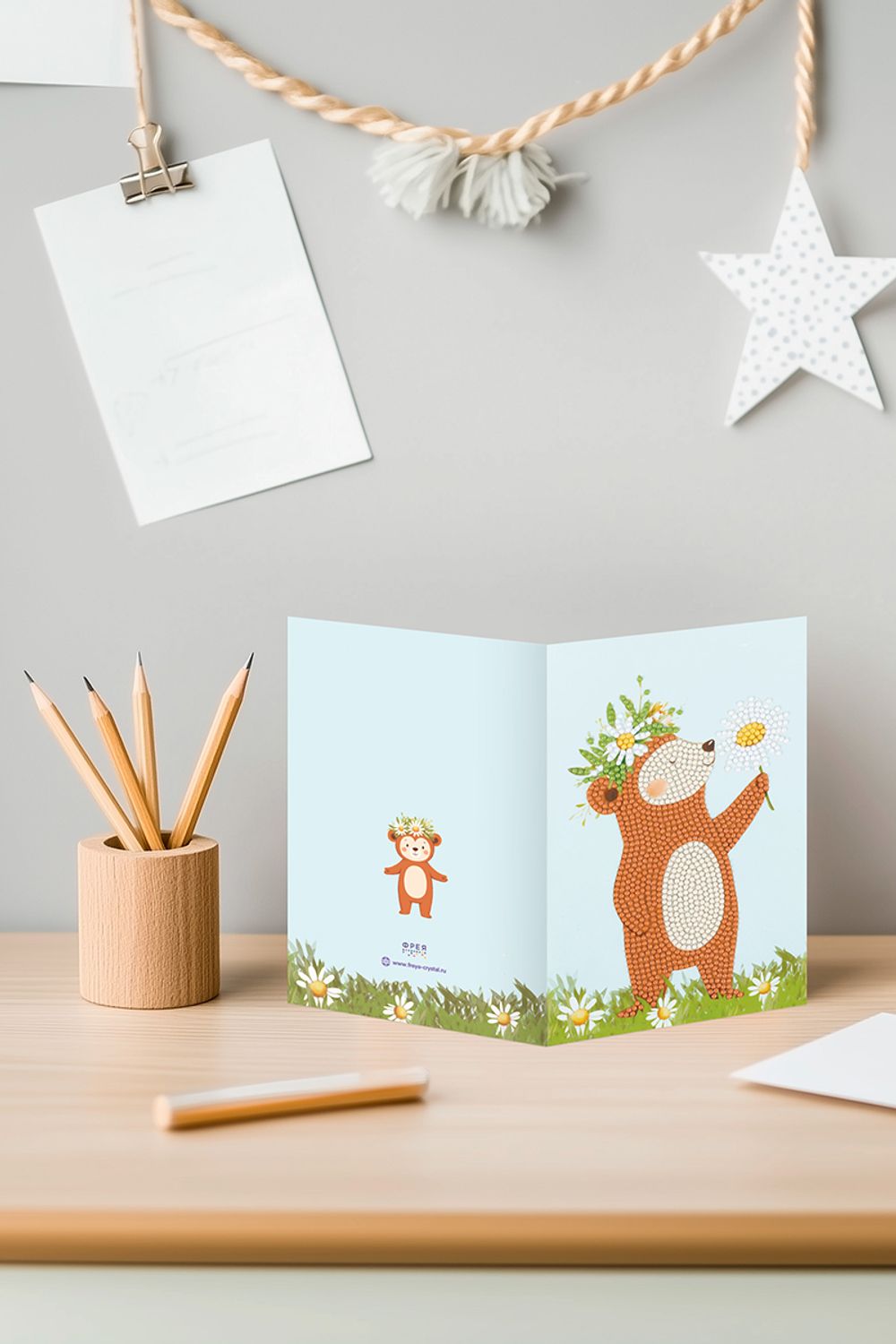 Кристальная (алмазная) мозаика Фрея ALVO-517, открытка, Дарю ромашку, 13.5х20 см