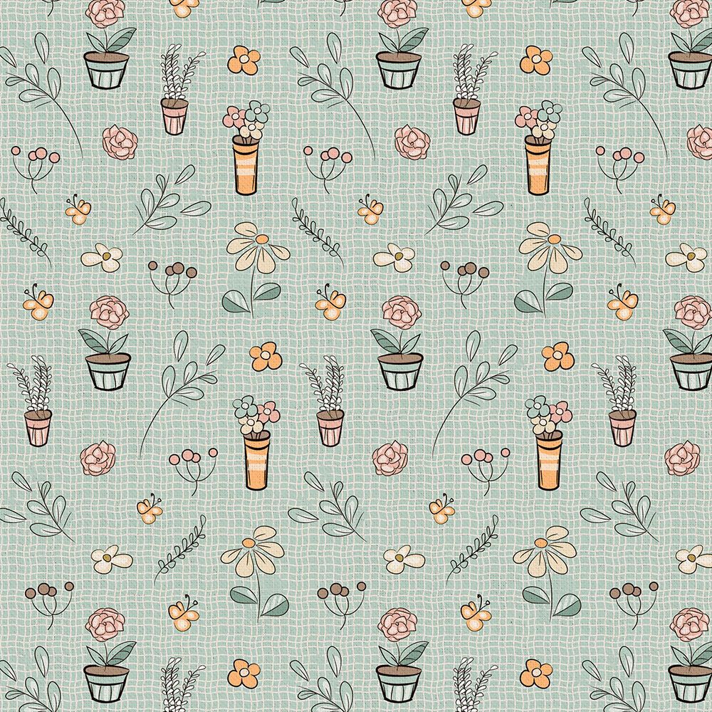 Ткань для пэчворка Peppy Мартовская песня, рулон 112 см / 5 метров, МП-02 зеленый, Peppy