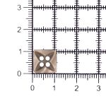 Пуговицы 4 прокола 22L (14мм), квадрат, пластик (col.03 коричневый), CB_M-26, 144 шт