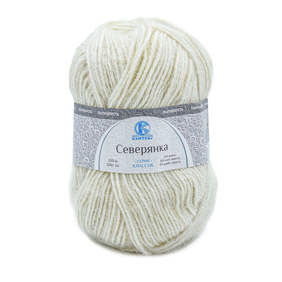 Пряжа Камтекс Северянка / уп.10 мот. по 100 г, 150 м, 205 белый