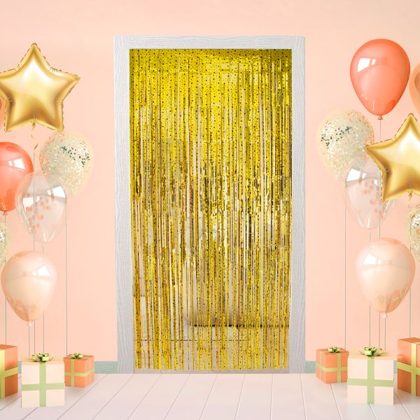 Занавес Дождик 100х200 см, 03_золотые звезды, Boomzee GBZ-13