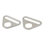 Рамка треугольная литая металл 38 мм, 20 шт, матовый никель, ZH-65