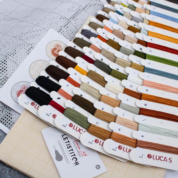 Набор для вышивания нитками Luca-S, Цветочная фея, 44х35см